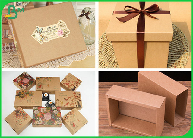 Gewohnheit und Jungfrau zermahlen Brown-Kraftpapier-Blatt für Geschenkbox-Paket