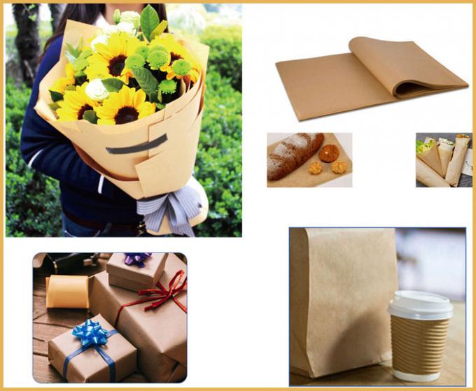 Grad-Brown-Kraftpapier der Nahrung80g für Blumen-Paket-starken faltenden Widerstand