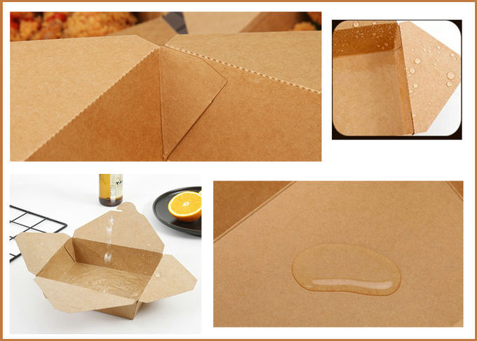 Nahrungsmittelgrad recyclebares Papier PET 300gsm + 15g Browns für Imbiss-Kästen imprägniern