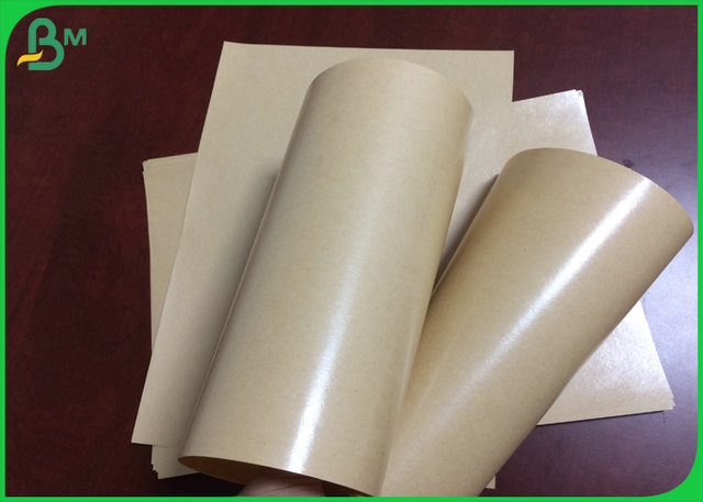 100% wasserdichtes 50gr 60gr 70gr PET beschichtete Brown-Kraftpapier für das Verpacken der Lebensmittel