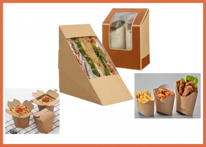 PET 250g 350g beschichtete Kraftpapier für Sandwich-Kasten-Größe besonders anfertigte wasserdichtes