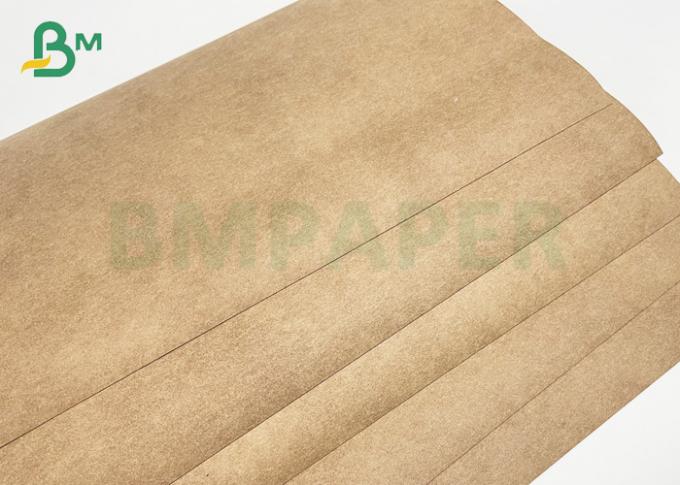 0.55MM waschbares Brown und weißes Kraftpapier-Gewebe mit dem Rollenverpacken