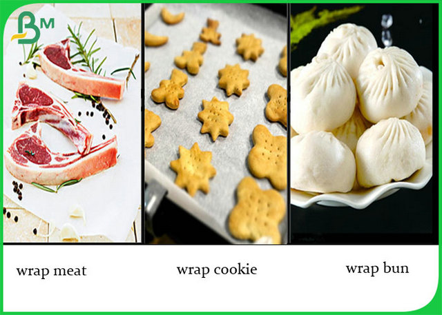 fettdichte weiße Nahrungsmittelgrad-Papierrolle der Farbe40g für die Verpackung der Nahrung