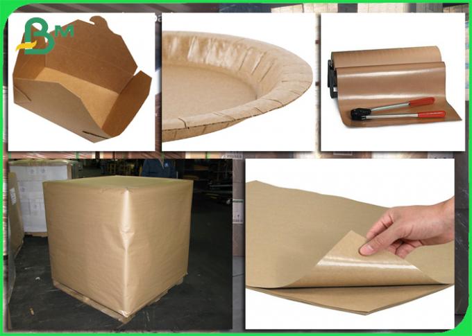 Nahrungsmittelgrad PET überzogenes natürliches Jungfrau-Kraftpapier für Pappteller 350gsm