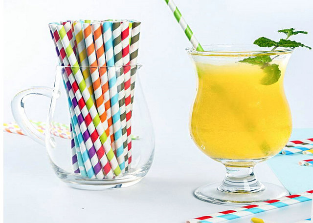 15mm Juice Straw Paper Reels Color Stripes Nahrungsmittelgrad genehmigt für das Trinken