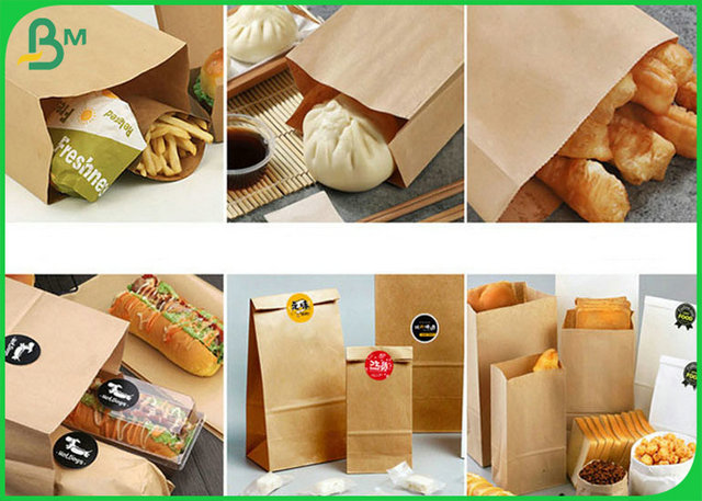 FDA-Bescheinigung genehmigte Brown-Kraftpapier-Nahrungsmittelgrad für Verpackentasche der Nuss