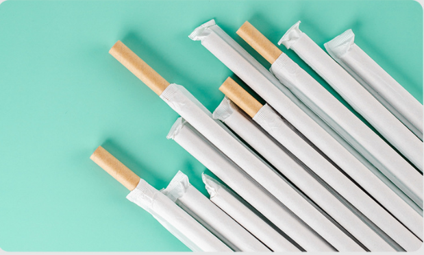 28gsm weißes Straw Wrapping Paper 38mm 44mm für das Verpacken des einzelnen Strohs
