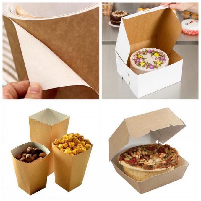 bedruckbares weißes überzogenes Kraftpapier Rückseiten-Papier 350gsm für Spitzennahrungsmittelverpackungs-Kasten