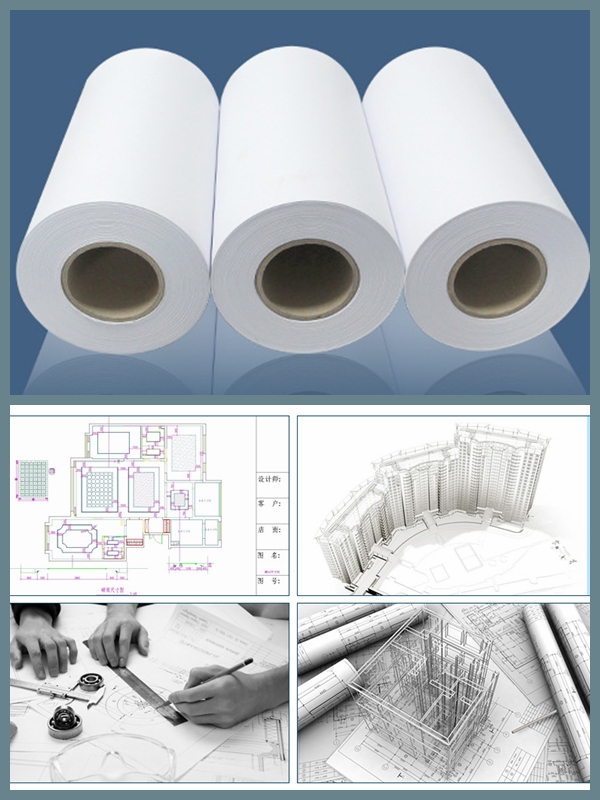 Papier der CAD-Zeichnungs-Querformat-Plotter-Markierungs-20lb 80g für Technik-Kopierer