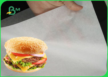 35 g / m² weißes fettdichtes Papier Lebensmittelpapierrolle für Burgerverpackungen