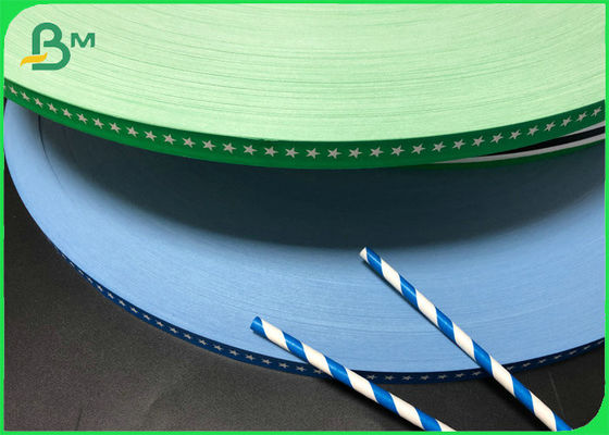Kraftpapier Rolls des 13.5mm 15mm blaues grüne Nahrungsmittelgrad-60g für die Herstellung des biologisch abbaubaren Strohs