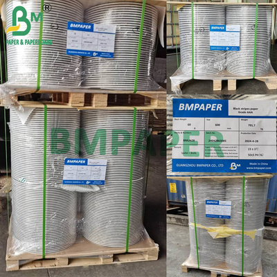 60gm Lebensmittel-Strahpapier benutzerdefinierte Streifen Farben Außenpapier 600mm 620mm Roll Breite 76mm Kern