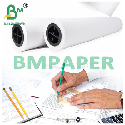 Helle weiße Plotter-Bond-Papier für den CAD-Druck 36" x 150ft 20LB auf 2" Kern