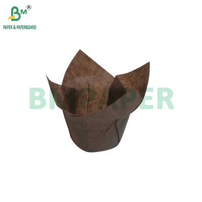 40 g/m 80 g/m Kaffeekolor Kuchen-Taschen-Papier Hochtemperaturbeständiges Muffin-Packpapier für Lebensmittel