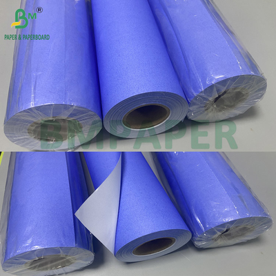 80gm Lilablaues digitales Papier CAD Plotter Rollen eine Seite Weiß 610mm X 50m 2 Zoll Kern