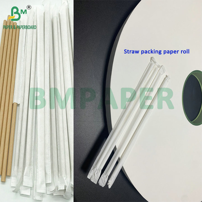 Weißes Kraftpapier mit einer Breite von 32 mm und einer Breite von 24 g für einzelne Strohverpackungen