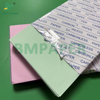 55 - 80gm Kohlenstofffreies CF-Papier für Quittungen Lichtrosa-Grün-Blau-Gelbfarbene Blätter