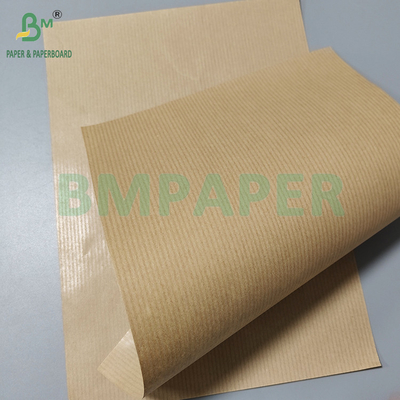 60 gm Lebensmittelqualität Einseitige glänzende braune gestreifte Kraftpapierrolle