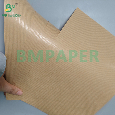 60 gm Lebensmittelqualität Einseitige glänzende braune gestreifte Kraftpapierrolle