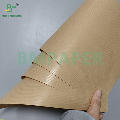 60 gm Lebensmittelqualität Einseitige glänzende braune gestreifte Kraftpapierrolle