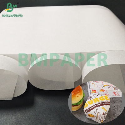 40gsm Fettbeständiges weißes Pelleaglio-Papier Kit5 Kit7 für Hamburgerverpackung