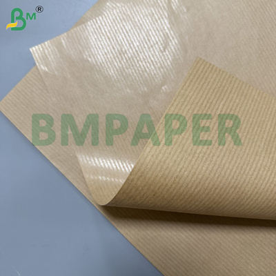 70g/m² braunes gestreiftes Kraftpapier, einseitig glänzend, individuell, 30 - 180 cm Rollen
