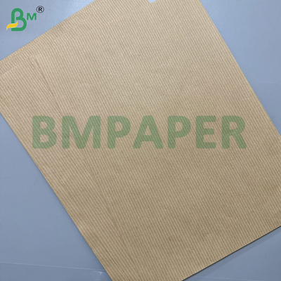 70g/m² braunes gestreiftes Kraftpapier, einseitig glänzend, individuell, 30 - 180 cm Rollen
