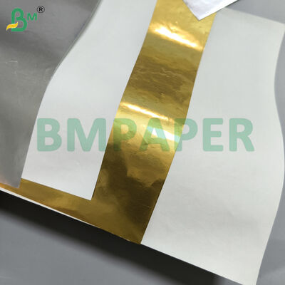 70 / 80gsm Feuchtfestigkeit Metallisiertes Papier für Bieretikette Gold und Silber