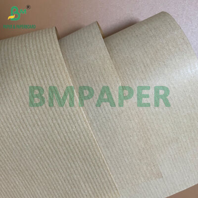 Maschinenglasiertes, geripptes Kraftpapier mit hoher Haltbarkeit, 40 g/m², 60 g/m², naturbraun