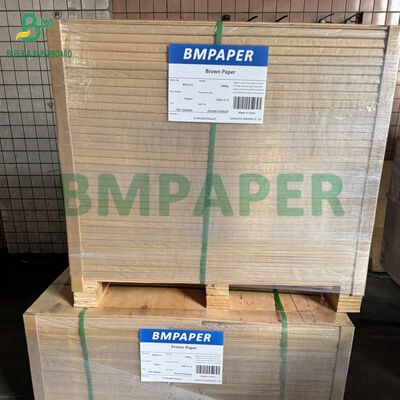 Maschinenglasiertes, geripptes Kraftpapier mit hoher Haltbarkeit, 40 g/m², 60 g/m², naturbraun