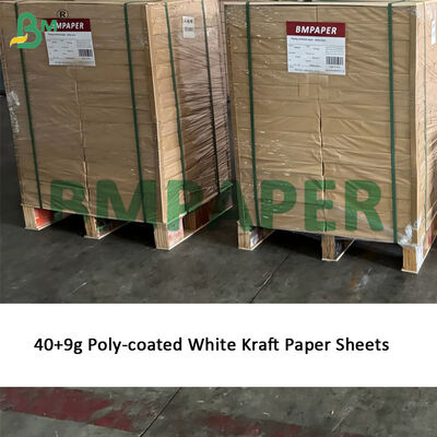 50 gm Verpackungspapier für Besteck 40 g + 9 g Polycoated White Kraftpapierblätter