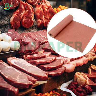 Uncoated 66gsm Red Pink Kraft Meat Wrapping Paper For Smoking BBQ 18x175'