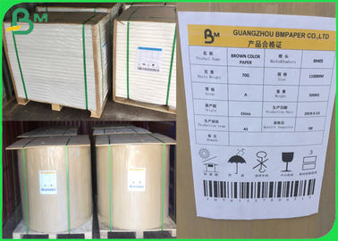 Recyceltes Bobina De Papel Kraft 110 - 220gsm Feuchtigkeitsdicht für Verpackungen