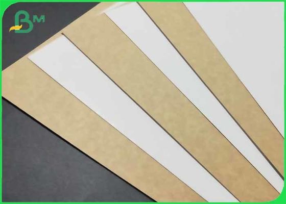Holzverpackungskiste Material Weiß mit braunem Rücken Kraftpapier für Lebensmittel
