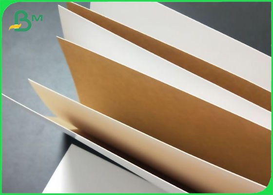 Holzverpackungskiste Material Weiß mit braunem Rücken Kraftpapier für Lebensmittel