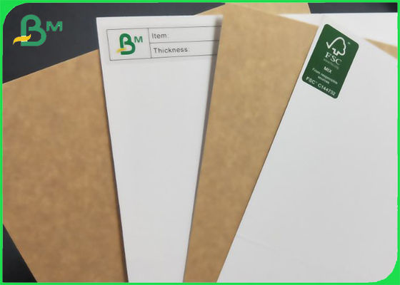 Holzverpackungskiste Material Weiß mit braunem Rücken Kraftpapier für Lebensmittel