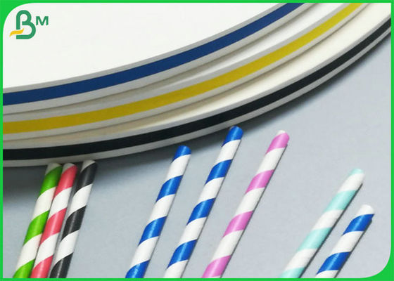 15mm Juice Straw Paper Reels Color Stripes Nahrungsmittelgrad genehmigt für das Trinken