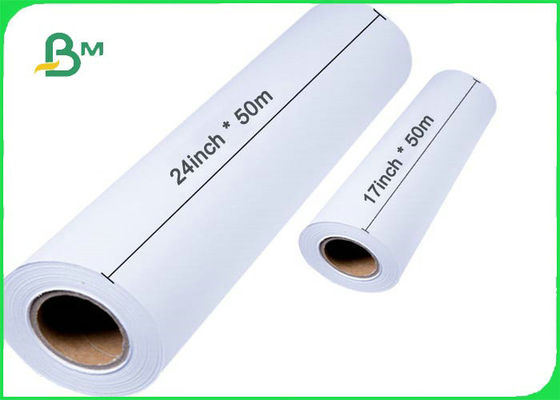 Unbeschichtetes Technik-Bondpapier-Rollen24 ″ x 150 20lb CAD ′ 2 Zoll 3 Zoll-Kern
