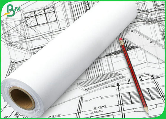 20LB 24" 36" breit x 150feet 2inch Kern Weiß Bond Rollen Papier für Architekturdesign