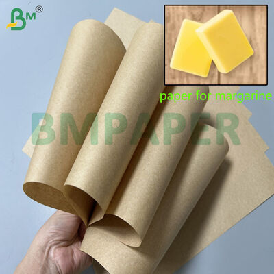 60 gm 70 gm Braunfarbenes Fettpapier für Margarine 1000 mm 1100 mm